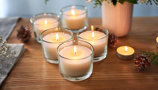Add a Festive Glow with Transparent Votive Candles: Perfect for Christmas Celebrations